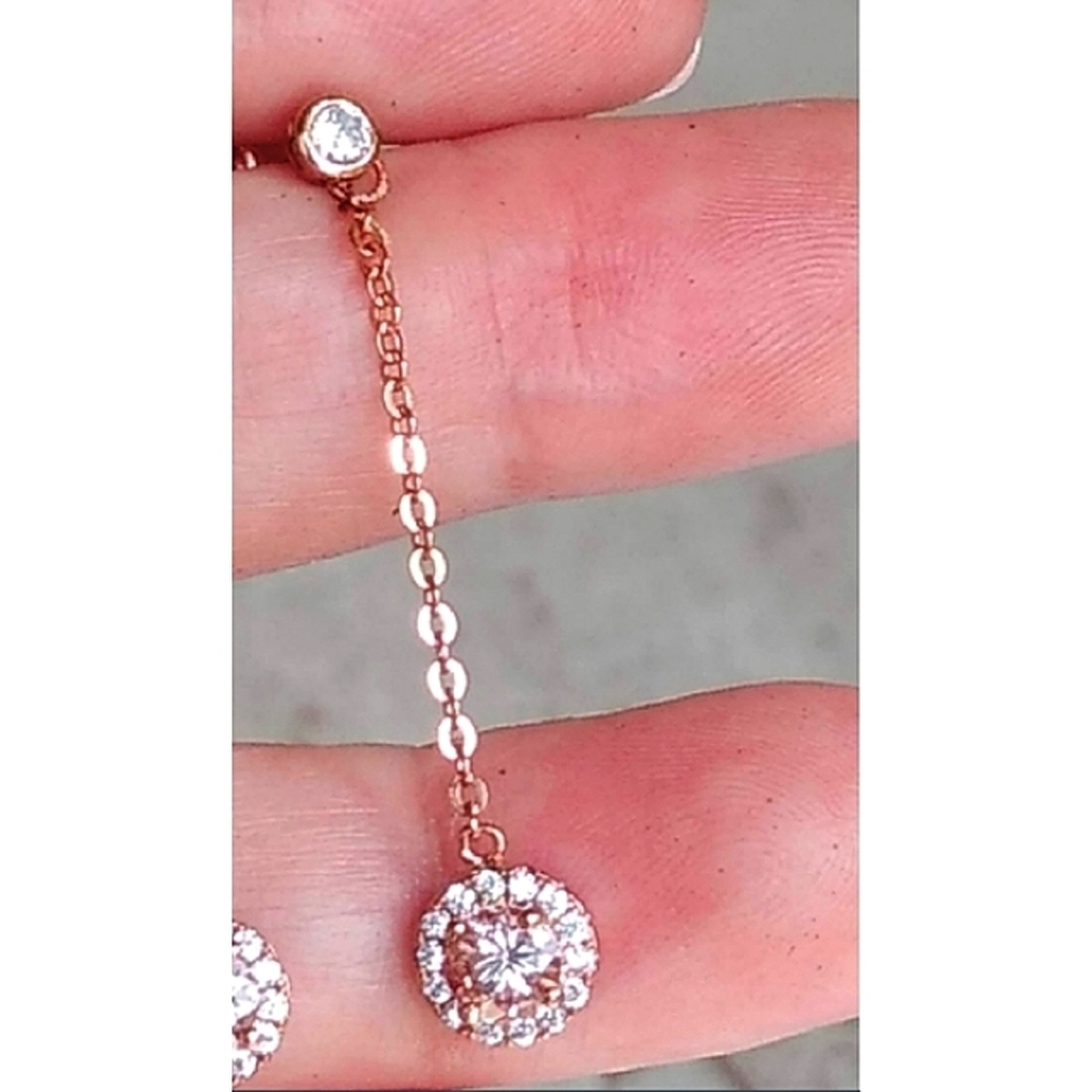 Natural Pink Morganite 14K over 925 Earrings